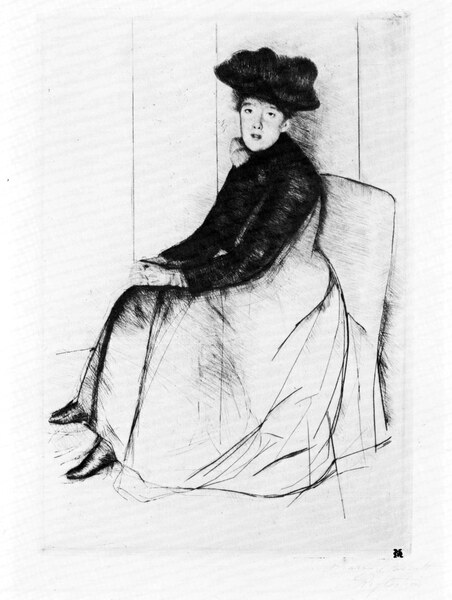 Thoughtfully by Cassatt